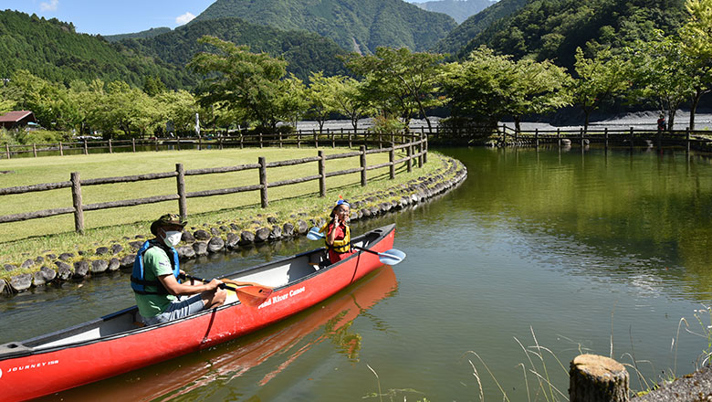 南アルプス井川オートキャンプ場　温泉・カヌーも楽しめる静岡市のオートキャンプ場
