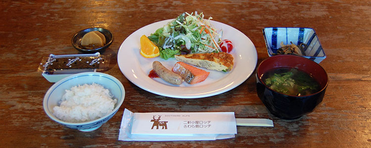 朝食+二軒小屋周辺散策